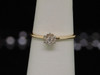 10k Yellow Gold Round Flower Diamond Ladies Engagement Promise Ring 0.10 Ct.