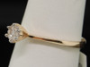 10k Yellow Gold Round Flower Diamond Ladies Engagement Promise Ring 0.10 Ct.