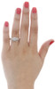 Round Pave Diamond Engagement Wedding Ring 10K Yellow Gold Bridal Set 0.33 Ct.