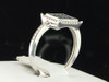 Blue Diamond Engagement Ring .925 Sterling Silver Round Cut Fashion Band 0.26 Ct