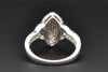 Diamond Engagement Ring 10K White Gold Marquise Shape Round Cut 0.52 Ct