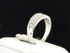 Ladies 14K White Gold .72ct 3 Row Round Cut Diamond Engagement Ring Wedding Band