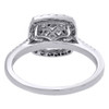 14K White Gold Princess Diamond Square Halo Ladies Engagement Ring 0.50 Ct.