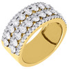 Diamond Fashion Wedding Band Ladies 14K Yellow Gold Round Cut Ring 2.10 Ct.