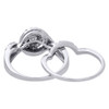 14K White Gold Solitaire Diamond Bridal Set Infinity Engagement Ring 0.95 Ct.