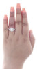 14K White Gold Solitaire Diamond Bridal Set Infinity Engagement Ring 0.95 Ct.