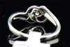 Solitaire Diamond Engagement Ring Ladies 10K White Gold Round Design Band .15 Ct