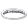 10K White Gold Baguette Diamond Wedding Band 2.75mm Anniversary Ring 0.25 Ct.