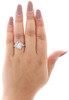 Ladies Diamond Bridal Set Solitaire Princess White Gold Wedding Ring 0.63 Ct.