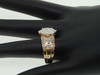 14K Yellow Gold Princess Round & Baguette Diamond Bridal Engagement Ring 0.82 Ct