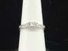 Ladies 14K White Gold Princess Cut Diamond Engagement Ring Bridal Set .38 Ct.