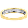 Diamond Wedding Band 4 Row Ladies 14K Yellow Gold Round Anniversary Ring 0.33 Ct