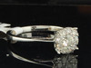 Round Solitaire Diamond Engagement Ring 14K White Gold 0.49 Ct Traditional Style