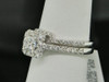 14K White Gold Princess Cut Solitaire Diamond 2 Piece Wedding Bridal Set 1 Ct.