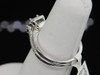 14K White Gold Princess Cut Solitaire Diamond 2 Piece Wedding Bridal Set 1 Ct.