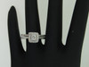 14K White Gold Princess Cut Solitaire Diamond 2 Piece Wedding Bridal Set 1 Ct.