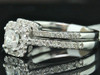 14K White Gold Princess Cut Solitaire Diamond 2 Piece Wedding Bridal Set 1 Ct.