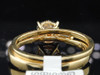 Diamond Engagement Ring Wedding Band 14K Yellow Gold Round Cut Bridal Set .25 Ct