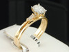 Diamond Engagement Ring Wedding Band 14K Yellow Gold Round Cut Bridal Set .25 Ct