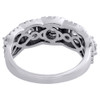 14K White Gold Diamond Wedding Band 5 Stone Halo Anniversary Ring 1.50 Ct.