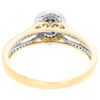 Diamond Engagement Wedding Ring 14K Yellow Gold Round Cut Halo Style 1/3 Ct.