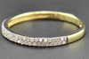 Diamond Wedding Band 10K Yellow Gold Round Cut Ladies 2 Row Prong Ring 0.16 Ct