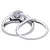 14K White Gold Solitaire Diamond Split Shank Engagement Ring Bridal Set 1.25 Ct.