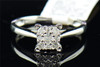 Diamond Engagement Ring 10K White Gold Round Cut 0.26 Ct Traditional Style