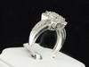 Diamond Rectangle Engagement Ring 14K White Gold Princess & Round Cut 1 Ct