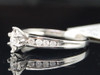 Ladies 14K White Gold Marquise Diamond Solitaire Engagement Bridal Ring 0.25 Ct.