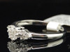 Flower Diamond Engagement Ring 14k White Gold Round Cut Promise Band 1/4 Ct.