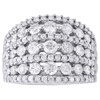 Diamond Wedding Ring Ladies 14K White Gold Round Designer Fashion Band 2 Tcw.