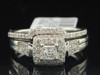 Ladies 14K White Gold Diamond Engagement Ring Wedding Band Bridal Set 0.50 Ct.