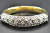 Diamond Wedding Band 10K Yellow Gold Round Cut Ladies Fanook Ring 0.21 Ct