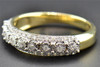 Diamond Wedding Band 10K Yellow Gold Round Cut Ladies Fanook Ring 0.21 Ct