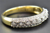 Diamond Wedding Band 10K Yellow Gold Round Cut Ladies Fanook Ring 0.21 Ct