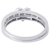 10K White Gold Wedding Bridal Set Princess Diamond Heart Engagement Ring 0.55 Ct