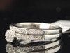 Diamond Bridal Set Round Cut Prong Set Wedding Band 10K White Engagement Ring