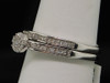 Diamond Bridal Set Round Cut Prong Set Wedding Band 10K White Engagement Ring