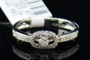 Diamond Solitaire Halo Engagement Ring Ladies 10K White Gold Band 1/4 Tcw.