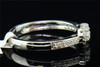 Diamond Solitaire Halo Engagement Ring Ladies 10K White Gold Band 1/4 Tcw.