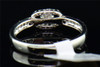 Diamond Solitaire Halo Engagement Ring Ladies 10K White Gold Band 1/4 Tcw.