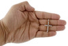 10K Yellow Gold Single Row Diamond Halo Cross Pendant 1.50" Mens Charm 0.50 Ct.