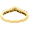10K Yellow Gold Diamond Milgrain Contour Wedding Band Engagement Ring 0.25 Ct.