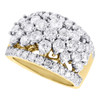 Diamond Wedding Band Ladies 14K Yellow Gold Round Cut Design Ring 3 Tcw.