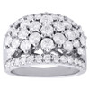 Diamond Wedding Fashion Ring Ladies 14K White Gold Round Cut Design Band 3 Tcw.