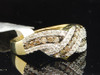 Ladies 10K Yellow Gold 0.75Ct Brown Champagne Diamond Engagement Ring Bridal Set