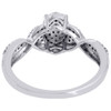 Diamond Oval Engagement Infinity 10k White Gold Round Cut Wedding Ring 0.25 Ct.