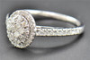 Diamond Engagement Ring 14K White Gold Princess & Round Cut Oval Style 0.52 Ct
