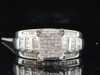 Ladies .925 Sterling Silver .66 Ct. Round Cut Diamond Engagement Ring Bridal Set